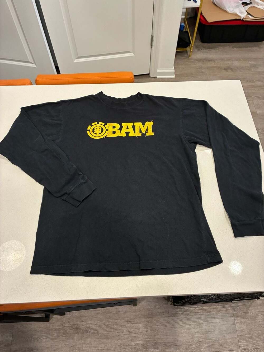 Vintage Element Bam Long Sleeve T-Shirt Size M Black